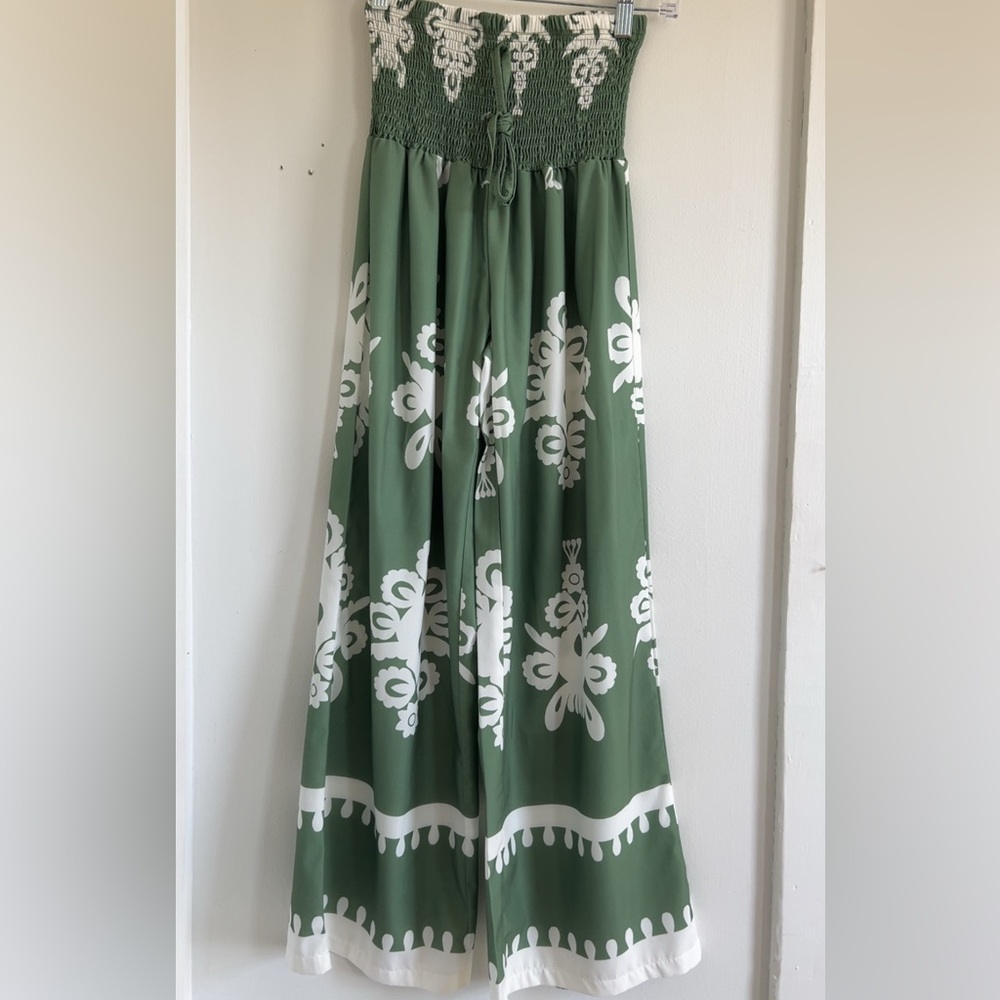 Green Floral Maxi Skirt